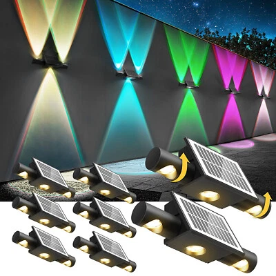  3 LED Solar Cerca Luz Cubierta Camino Jardín Patio Camino Escaleras Escaleras Lámpara Exterior Foto 1 de 4