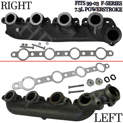 For 1999-03 Ford 7.3L Powerstroke Diesel Right & Left Side Exhaust Manifold Kit - Image 1 of 4