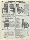 1930 PAPER AD Antique Vintage Invalid Wheel Chair Cane Oak Wood 