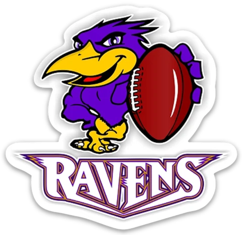 Baltimore Ravens Raven Cartoon Character with Football Die-Cut MAGNET Cover