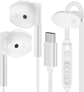 Cuffie USB C cablate per Samsung Galaxy A16 5G A15 A55 A35 A25 S25 Ultra S24 A - Foto 1 di 12