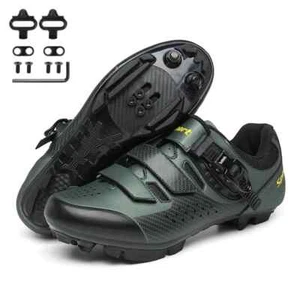 Professional MTB Cycling Shoes with SPD Cleats Road Bike Self-Locking Sneakers - Picture 1 of 27