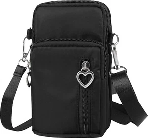 Womens Crossbody 3 Pocket Cellphone Bag Purse Up to 6.5" Phones - Picture 1 of 4