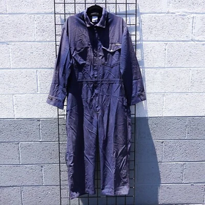 Workrite FR Coveralls Mechanic Work Overalls Jumpsuit Uniform Size L Navy Blue - Image 1 of 4
