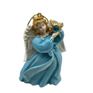 Avon Gift Collection Birthstone Angel Ornament- March/Simul Turquoise Blue Topez - Picture 1 of 2