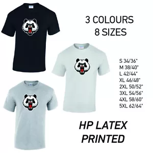 Angry Panda Herren Baumwolle T-Shirt 3 Farben 8 Größen verfügbar bedruckt - Bild 1 von 7