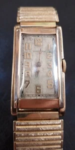 1935 Waltham USA Wrist Watch 10K Gold Filled Case 17 Jewel Wind Up Works - Picture 1 of 9