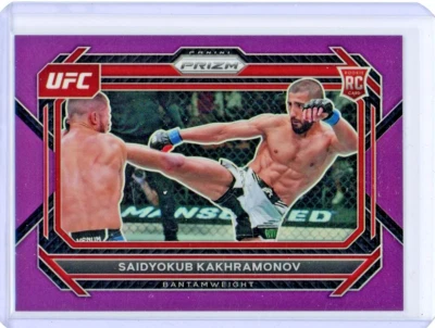 2023 Panini Prizm UFC - Saidyokub Kakhramonov #41 Purple Prizm /149 (RC) - Image 1 of 2