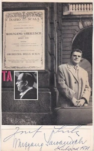 WOLFGANG SAWALLISCH Conductor & JOSEF SUK Violinist dual signed photo 1971 - Picture 1 of 1