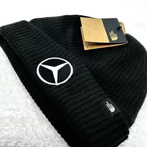 NEW MERCEDES BENZ - NORTH FACE Beanie CAP, With Embroidered Logo (black) RARE - Picture 1 of 9
