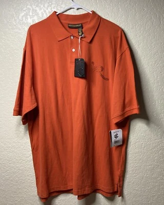Camisa Polo RocaWear Para Hombres 2XL Naranja Pullover Estrás Logo NUEVO Con Etiquetas Foto 1 de 4