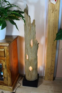 Driftwood Lamp Floor Lamp Wood LED Light Driftwood Lamp Antique Wood - Picture 1 of 5