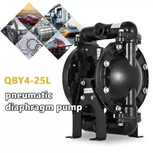 Double Air-Operated Diaphragm Pump 1 inch Inlet & Outlet QBY4-25L 120PSI 35GPM - Picture 1 of 8