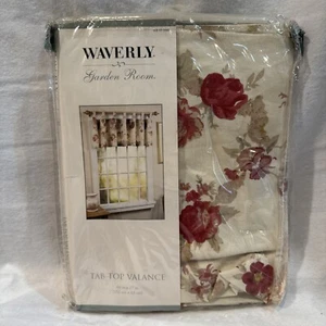Set Of 2 NEW Waverly Tab-Top Valance Garden Room Vintage Rose 60 x 17 inch - Picture 1 of 6