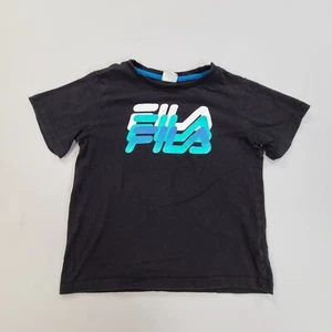 FILA Shirt Boys Medium Black Outdoors Comfort Athletic Casual Youth Kids - Picture 1 of 8