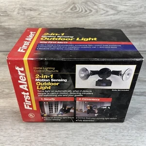 First Alert, 2 In 1 Security Motion Sensing Security Floodlight Black Open Box - Picture 1 of 16