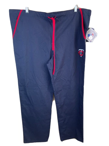 NWT MLB Twin Cities Team Logo Scrub Pants Sz XL Unisex Cover
