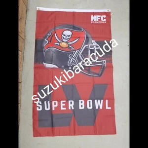 Tampa Bay Buccaneers Flagge, Super Bowl LV Flagge, schwarzer Streifen, vertikale Flagge - Bild 1 von 2