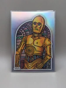 2023 TOPPS CHROME STAR WARS C-3PO ROTJ 40TH ANNIVERSARY POSTER ART #ROJ40-3 - Picture 1 of 2