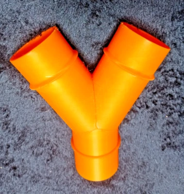 Vacuum Y-splitter adapter 1-1/4" Intake to 2x 1 -1/4" Hose fits Shop Vac US Made - Image 1 of 4