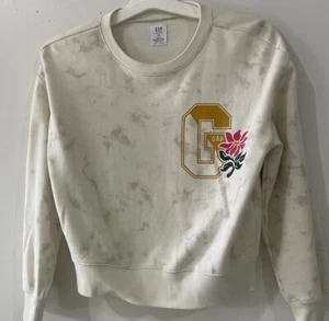 Gap Girls Preowned White Hoodie & Pullover Sweatshirt Size XL 12 Year - Picture 1 of 5