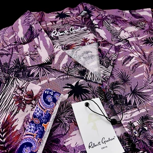 Robert Graham Geometric Tropical Floral Animal Print Short Sleeve Shirt 3XL $248 - Picture 1 of 11