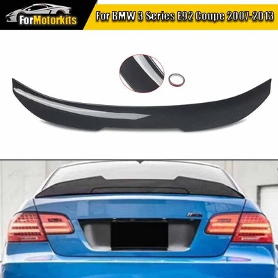 For BMW E92 328i 335i 2007-13 Rear Trunk Spoiler Wing Lip PSM Style Carbon Look Foto 1 de 4