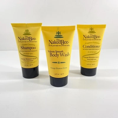 The Naked Bee Orange Blossom Honey Travel Size Shampoo Conditioner & Body Wash - Image 1 of 3