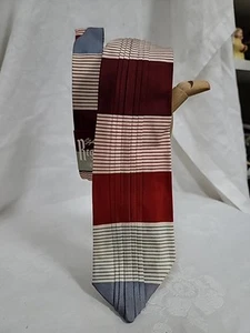 Neck Tie Vintage Regal Cravat 40s 50s Champagne Cardinal Red Blue 3.25" X 56" - Picture 1 of 7