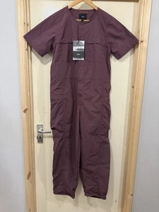 Brand New Finisterre Wander SS Jumpsuit Fig Purple Seaside Casual Dress UK 8 - Picture 1 of 11