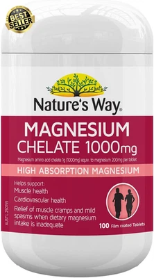 Magnesium Chelate, 100 Tablets - image 1 of 4