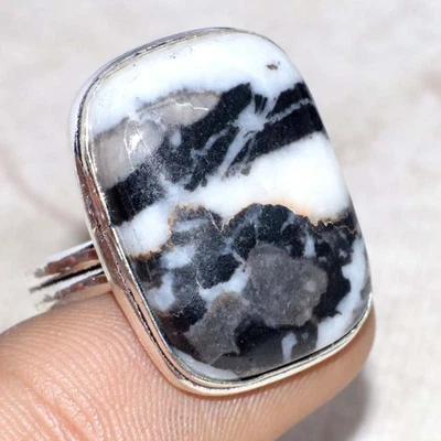 Anillo enchapado en plata 925 turquesa búfalo blanco EE. UU. 8 elegante regalo GW Foto 1 de 3