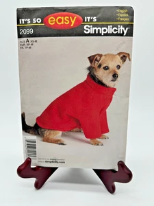 Simplicity Dog Sweater Jacket Swacket Pattern Uncut XS-M 2099 Open Package - Picture 1 of 6