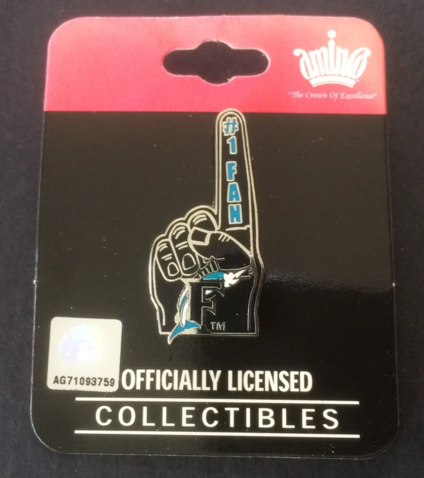 NUEVO Pin de solapa coleccionable para fanáticos de los Florida Marlins #1 empaquetado de fábrica con licencia MLB Foto 1 de 1