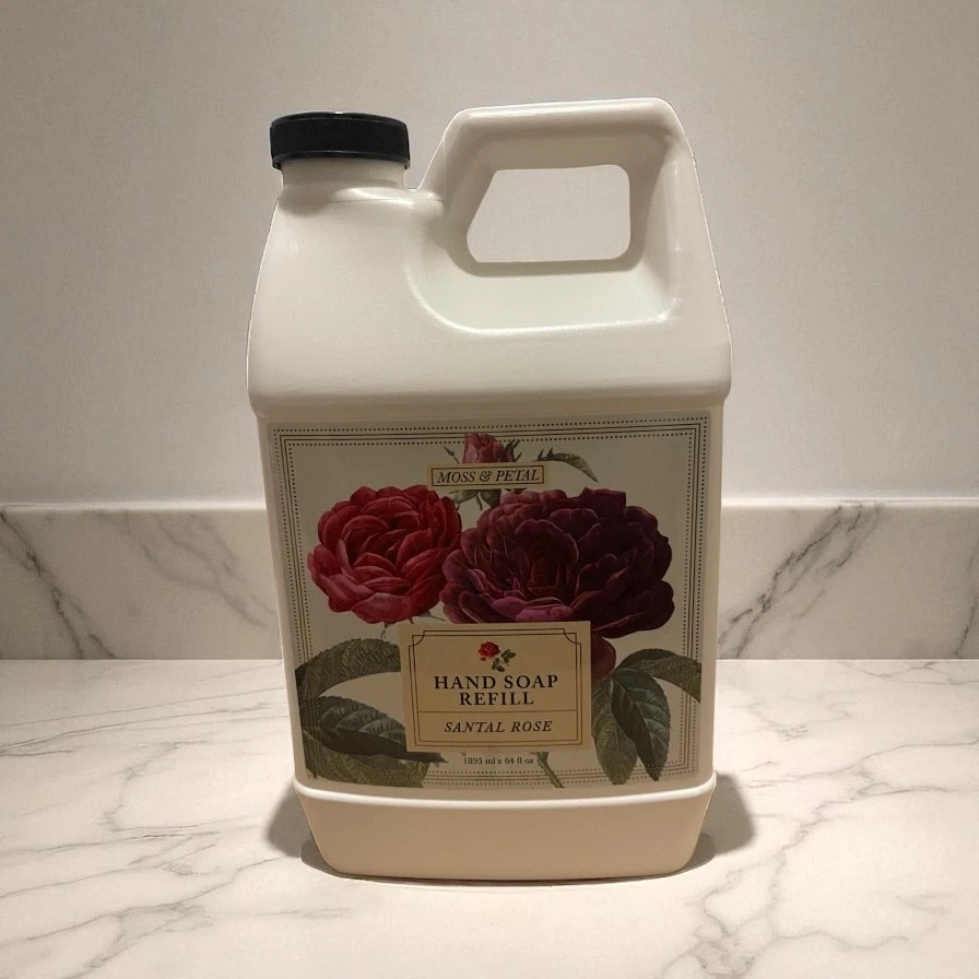 Recarga de jabón de manos Moss & Petal Santal Rose 64 oz | Jabón líquido a granel de lujo Foto 1 de 1
