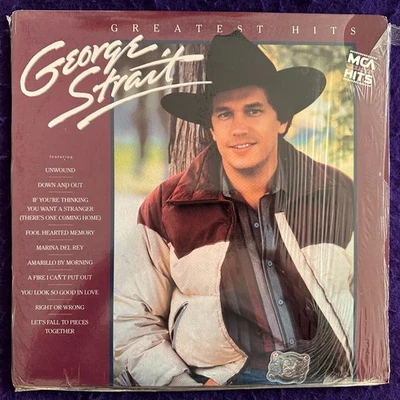 GEORGE STRAIT Greatest Hits LP '85 MCA 5567 Country SHRINK Tested EX+/NM - Image 1 of 4