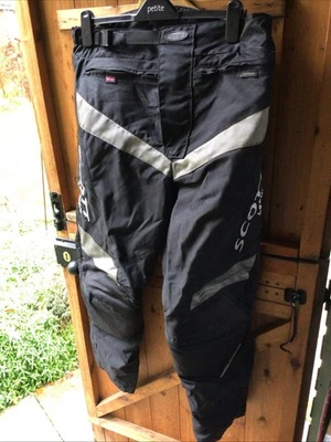 scott leathers textile motorcycle Trousers black  L - Image 1 of 4