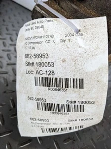 AC Compressor 6 Cylinder Fits 03-08 INFINITI FX SERIES 846351 - Picture 1 of 8