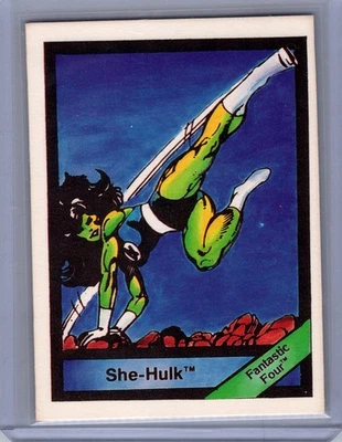 1987 COMIC IMAGES MARVEL SERIES 1 #56 SHE-HULK FANTASTIC FOUR TRADING CARD NM - Image 1 of 2