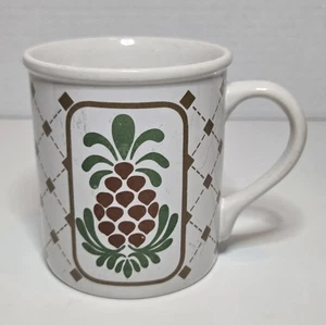 Taza de café multicolor vintage con diseño de diamante piña hecha en Corea - Imagen 1 de 8