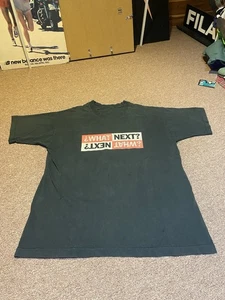 Camiseta vintage de los años 90 What’s Next negra descolorida puntada única - Imagen 1 de 12