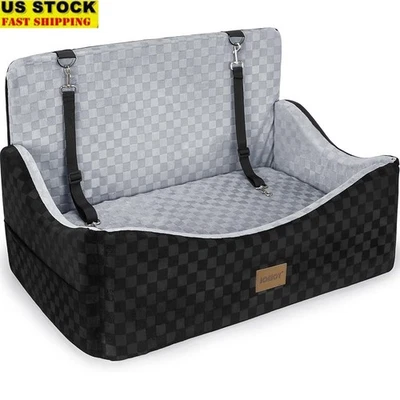 Elevador de asiento de coche elevado para perros con correas de seguridad doble cara confort viaje nuevo Foto 1 de 4