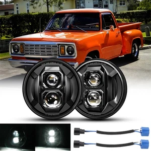 DOT 2PC 7'' Round LED Headlights Hi-Lo Sealed For Dodge D100 D200 D300 1975-1980 - Bild 1 von 20