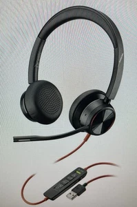Poly Blackwire 8225 USB A Wired Headset –ANC Noise Cancelling Teams Teams Zoom - Photo 1/10