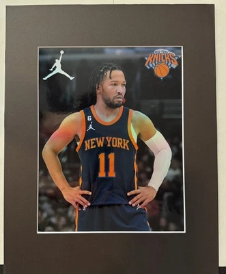 Jalen Brunson NewYork Knicks NBA Holographic 11x14 Matted Frame - Image 1 of 4