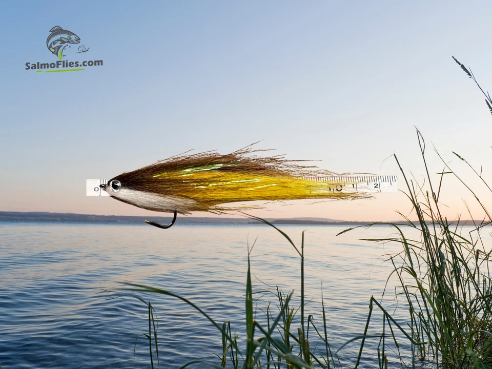 🎣 3x Baitfish Streamer "Brown-Yellow" – Salmoflies – Top für Meerforelle/Hecht - Bild 1 von 1
