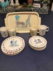 Vintage Holly Hobbie American Greetings Plastic Play Dishes - Picture 1 of 4