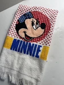 Vintage Cannon Minnie Mouse Disney 100% Baumwolle Fransen Handtücher - Bild 1 von 5