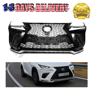 Complete Front Bumper Cover Grille Set Compatible with 2018-2021 Lexus NX300 - Picture 1 of 2