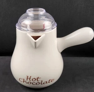 Bonjour Williams Sonoma Ceramic Hot Chocolate Pitcher Pot 7-8" Tall #TA2 - Picture 1 of 8